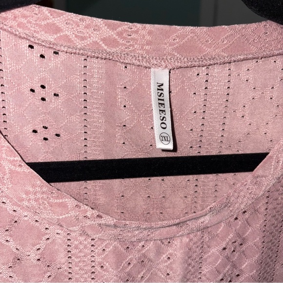 Pink Relaxed Smocked Blouse - Picture 3 of 5